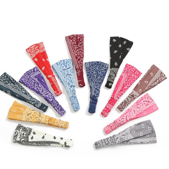 Korean version of the new headband retro elastic head cloth headband ladies temperament floral face wash headband thumbnail