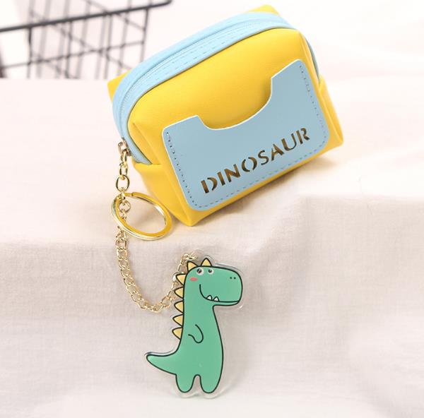 Japanese cute network red dinosaur coin wallet 2020 new girl small fresh mini key bag earphone bag details Picture