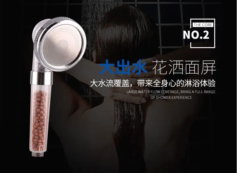 Factory direct sales of large-sized negative ion shower heads with three adjustable Settings and multi-functional shower heads detail image 7