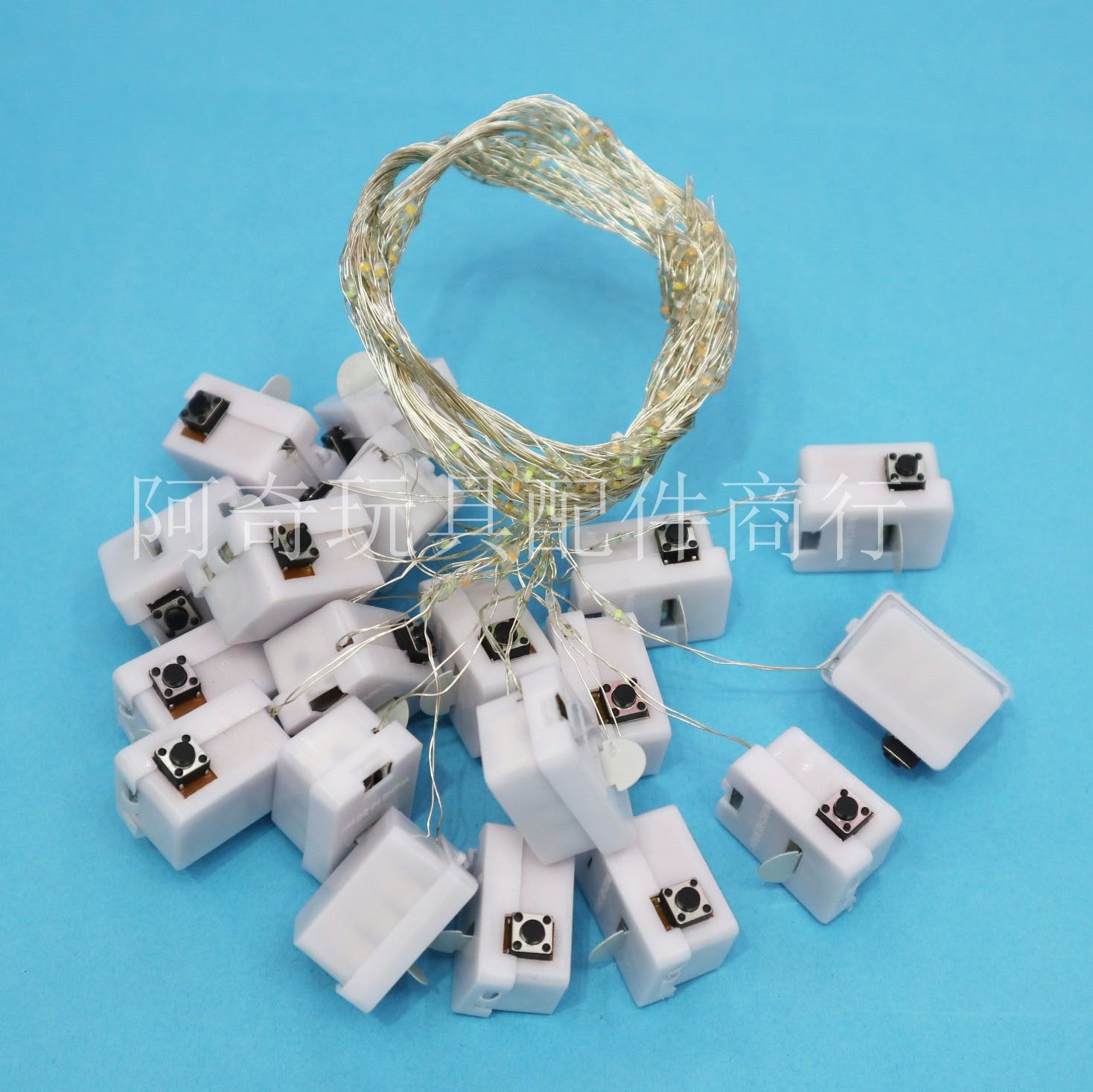 供应LED铜线灯串花环灯兔耳朵发箍装饰灯3挡功能闪灯