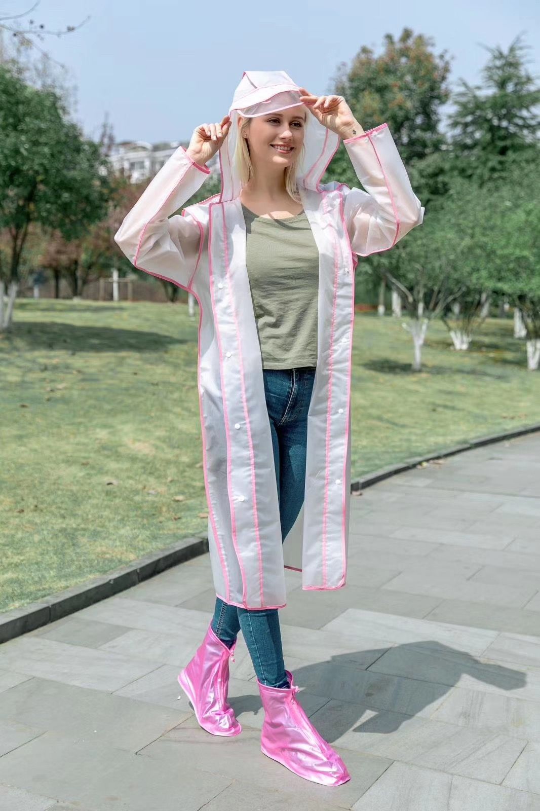 Yiwu factory direct selling fashion environmental EVA edge adult raincoats thumbnail