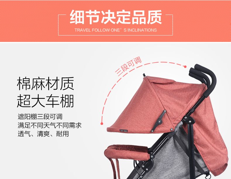 婴儿车双胞胎推车可坐可躺轻便可折叠详情图5
