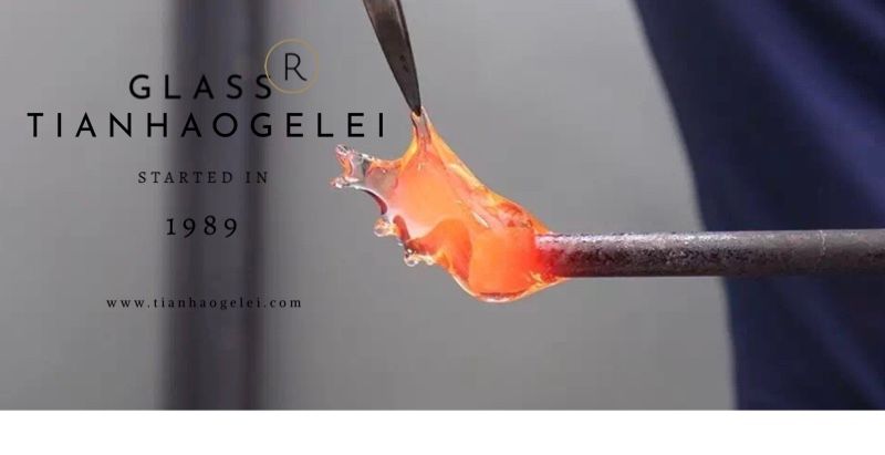 Glass elephant handicraft ornaments detail image 1