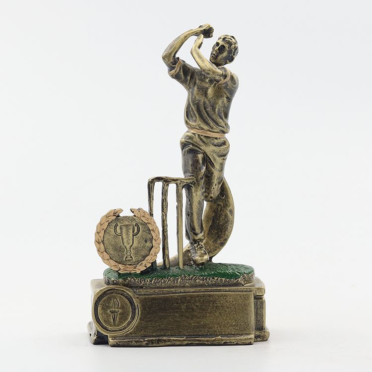 Resin cricket commemorative trophies, resin craft gift ornaments, sports series commemorative prizes details Picture