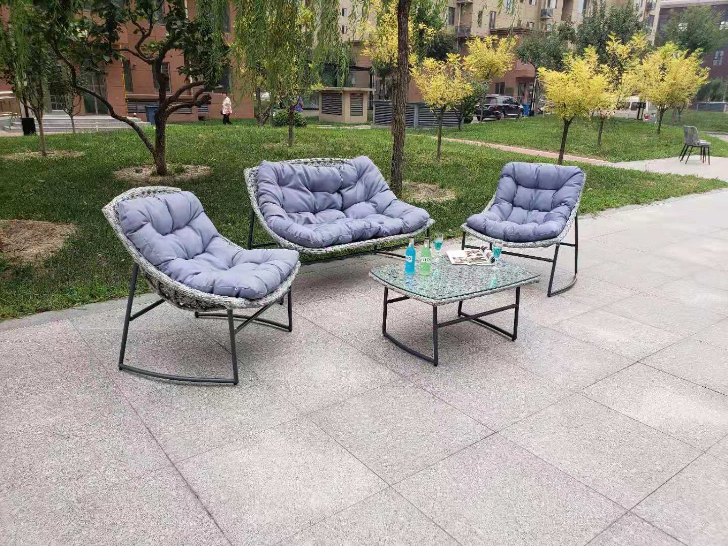 Outdoor leisure articles imitated rattan furniture table chair suit sofa suit garden balcony thumbnail