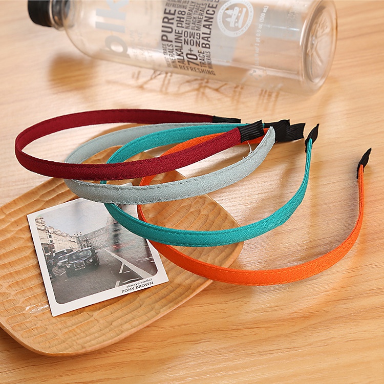 1cm Korean version popular DIY double-sided pressure strip, wire threading, fabric pressing, linen, iron hair band, children's headband accessories Specification image