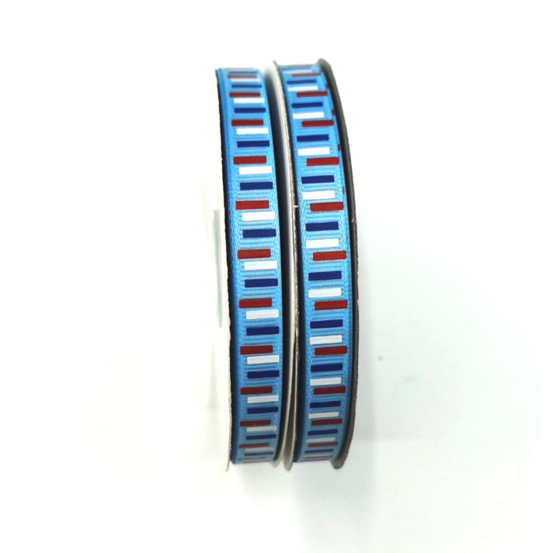 1Cm Polyester Ribbed Belt Printing Three Color Belt, Color Ding Belt And Other Patterns, Factory Direct Sales Application Scenario