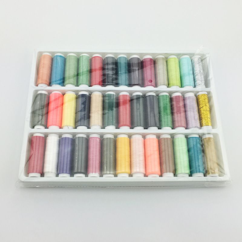 塑料手提盒装39色402缝纫线 家用缝纫机手缝线详情图5