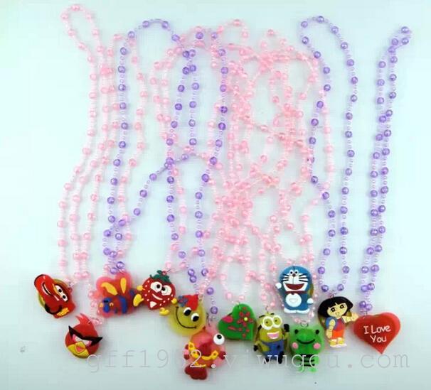 Children's cartoon soft rubber luminous necklace, luminous concert necklace, street stall toys, new and unique children's toys details Picture