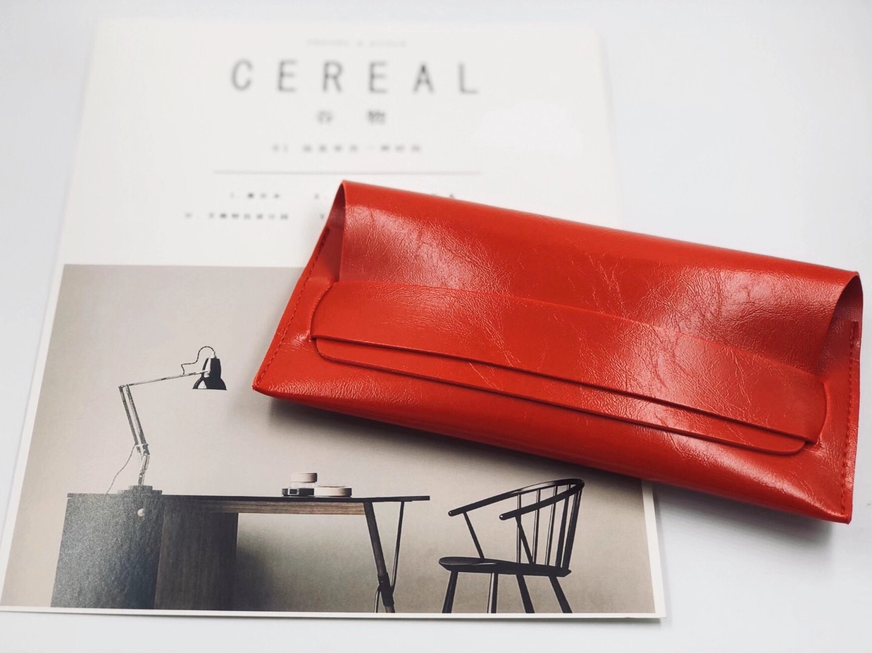 High-end leather sunglasses bag, portable Specification image