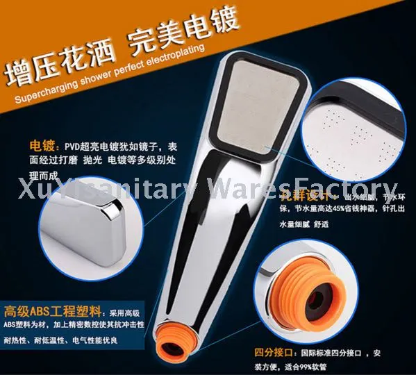 300-hole super pressurized showerhead, square handheld showerhead, pressurized showerhead detail image 1