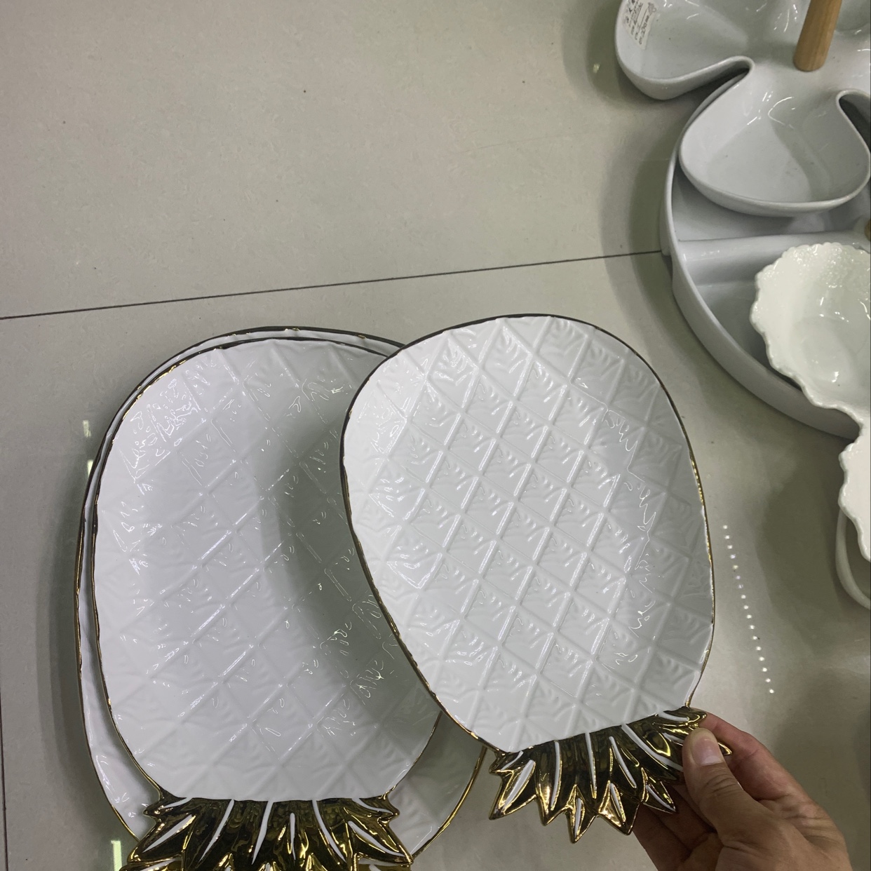 金属仿古铁盘/12寸垫盘/托盤/欧式圆形托盘/沽卡细节图