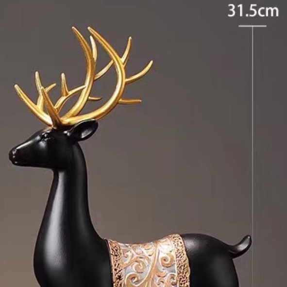 Yiwu Selection new Chinese style porch household TV cabinet living room wine cabinet decorative style bedroom study Double deer gifts Specification drawing