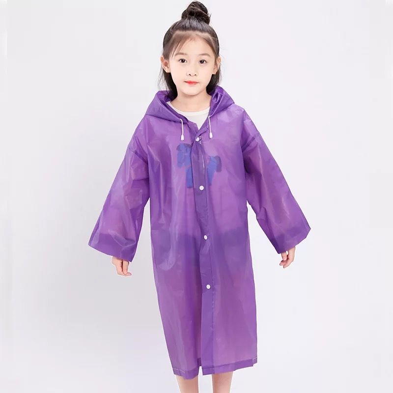 Direct sales of non-disposable EVA eco-friendly material candy-colored children's raincoats from Yiwu manufacturers Application Scenario