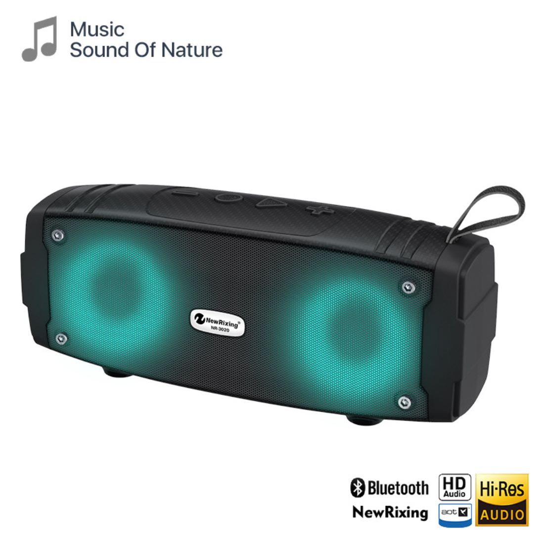 新款七彩氛围灯蓝牙音箱户外便携无线插卡小音响迷你低音炮详情图1