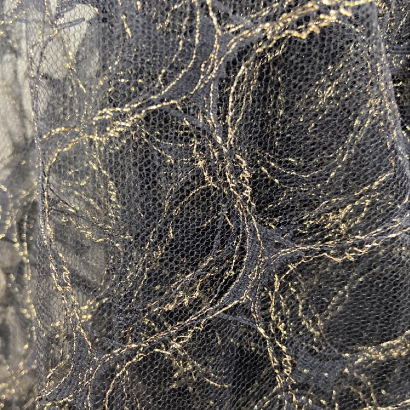 Black gold-edged lace mesh headwear handicraft decorative handicraft Specification image