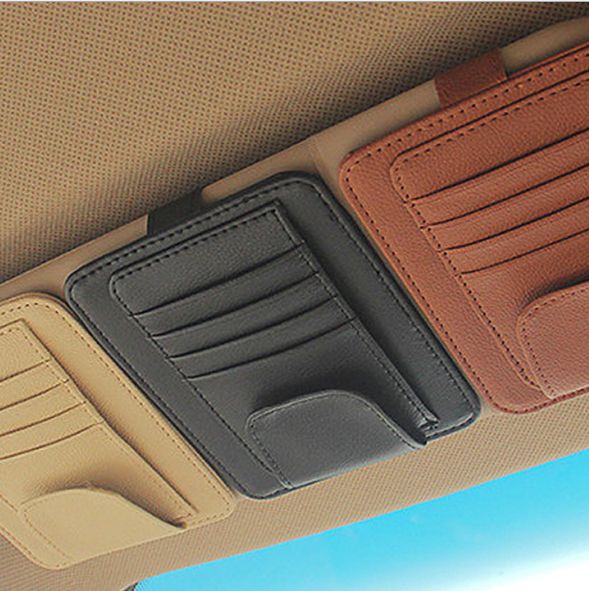 Car sunshade and sun shield plate, PU leather interior, sunglasses, card receipt, car storage and organization bag, jacket Application Scenario