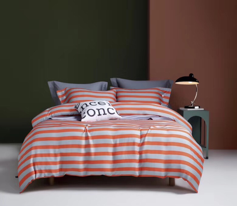 60 Tencel Digital Printing Series 4-Piece Pink Green Stripe undefined