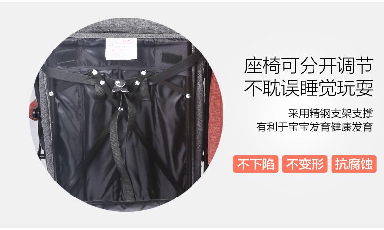 婴儿车双胞胎推车可坐可躺轻便可折叠详情图6