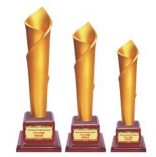 Acrylic Trophy personalized fashion competition Trophy gold and silver two-color trophy young fashion awards thumbnail