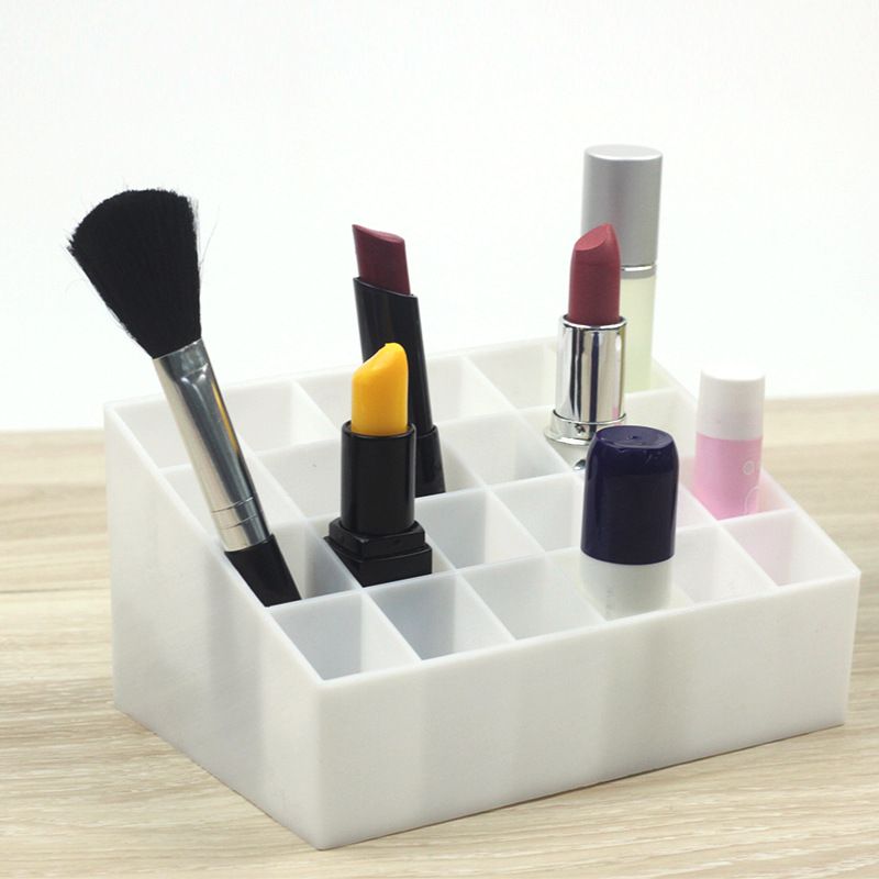 24-compartment lipstick stand desktop storage box, lipstick stand transparent lipstick display stand, makeup eyebrow pencil display Application Scenario