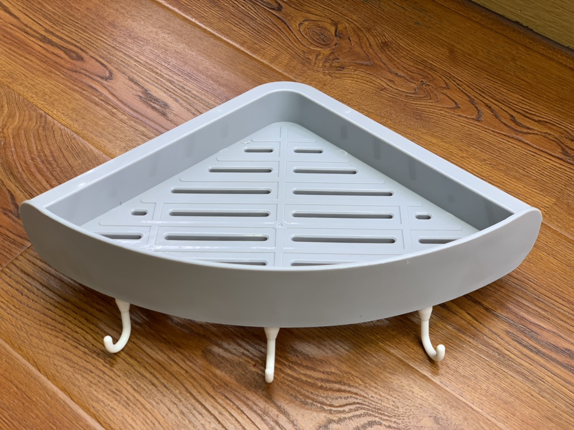 Nordic Bathroom Bath And Toiletries Storage Rack Suction Wall Type Perforation-Free Toilet Corner Plastic Storage Basket Rack Item Picture