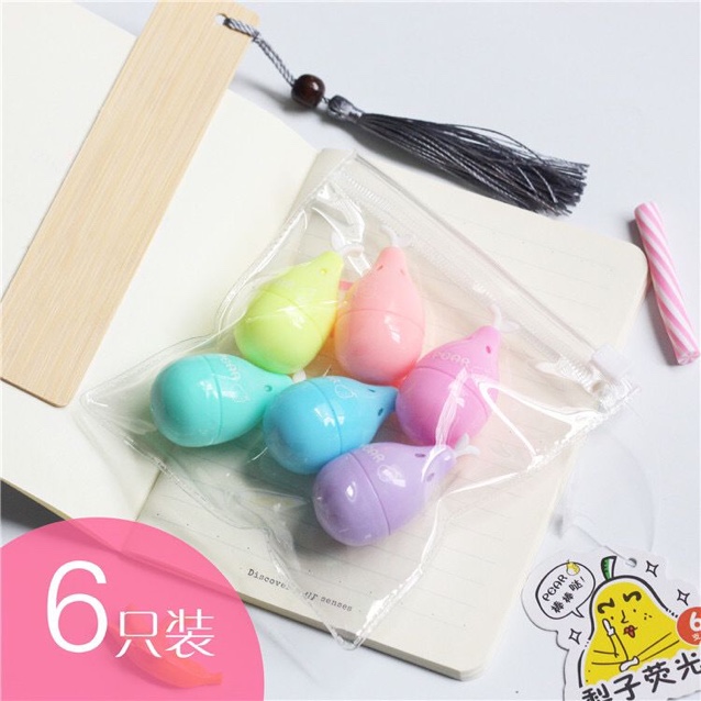 Tianfu Mini pear highlighter rough underline endorsement marker lovely candy color highlight marker doodle pen thumbnail