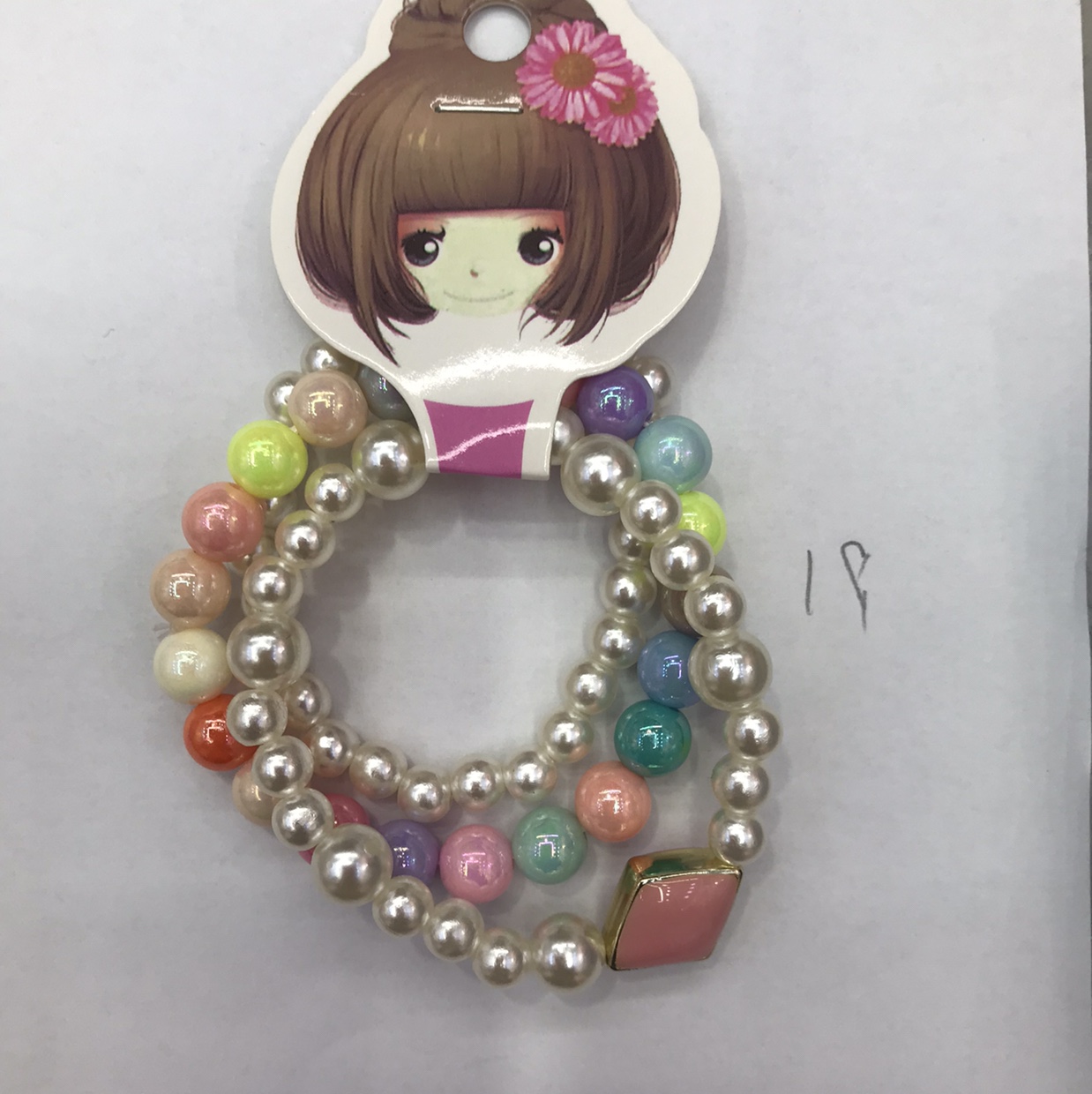 Girl: Three mixed colors plus pearls 19