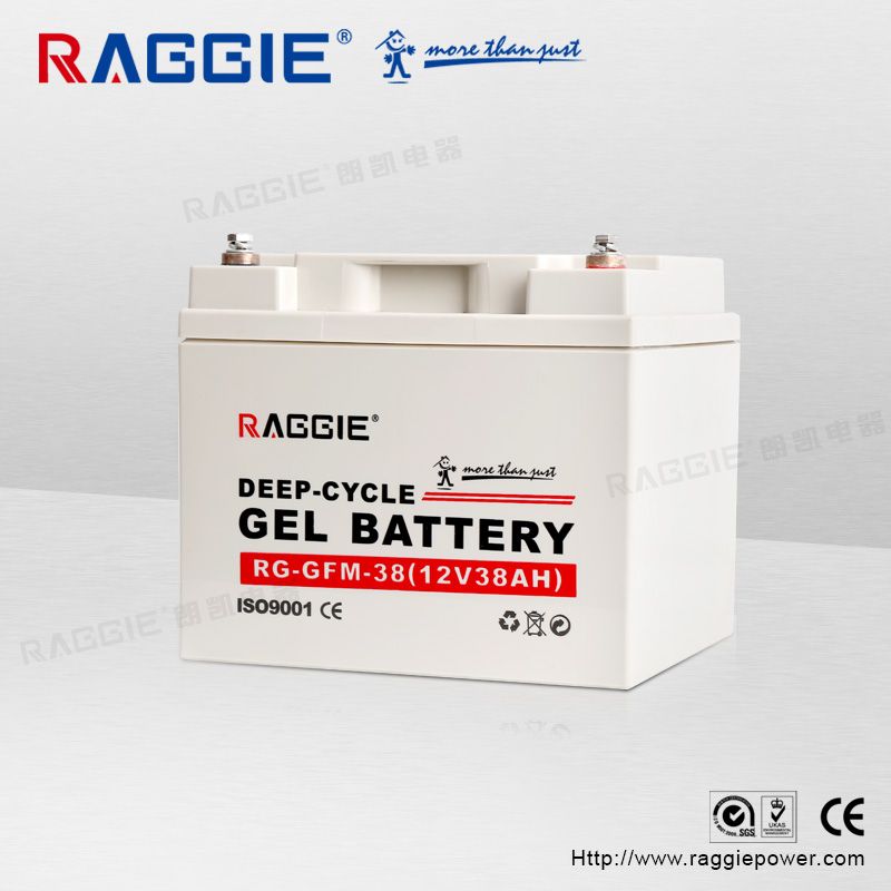 Manufacturers direct solar battery maintenance free, colloid deep cycle battery RG-GFM-38AH 12V thumbnail