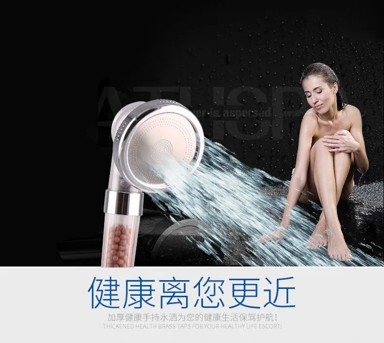 Factory direct sales of large-sized negative ion shower heads with three adjustable Settings and multi-functional shower heads detail image 1