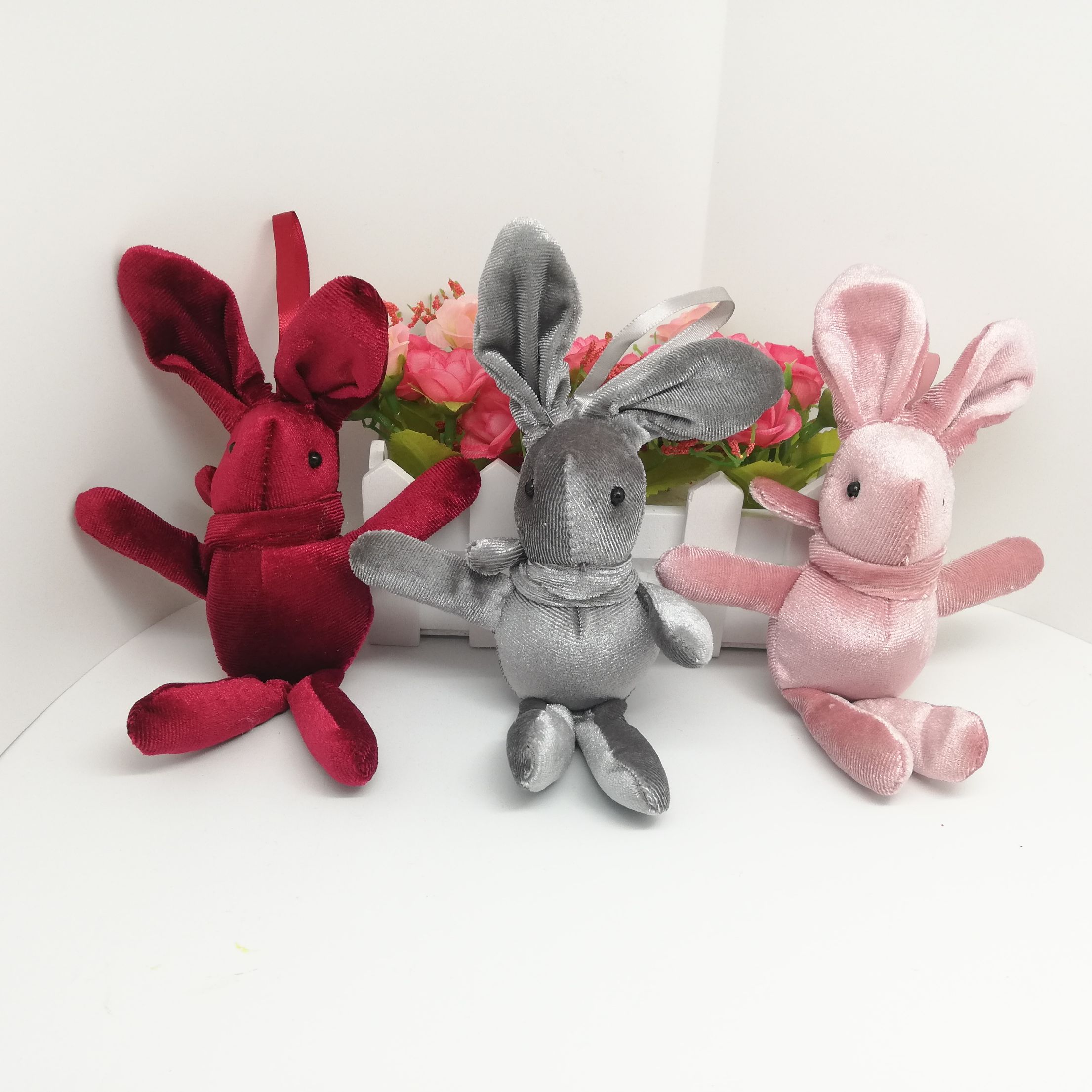 Plush toy pendants, rabbit keychains, hanging decorations, wishing rabbit claw machines, clothing accessories, wedding scattering gifts for women pic 6