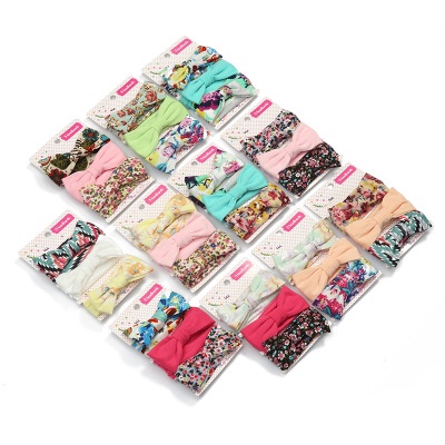 Children's bow set Headband Lady cute face wash headband set daily portable headband scrunchie hair accessories thumbnail