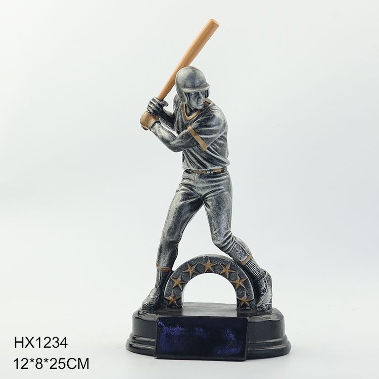Wanyuanxin Men's Baseball Trophy, Baseball Club Award Prize, Resin Handicraft HX1234 full figure