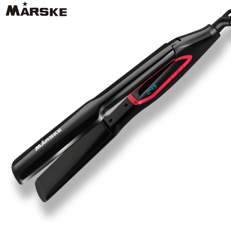 The MS-5966 hair straightener with digital display and temperature-adjustable ceramic plate can be used for both curling and straightening without damaging the power generation clamp Item Picture