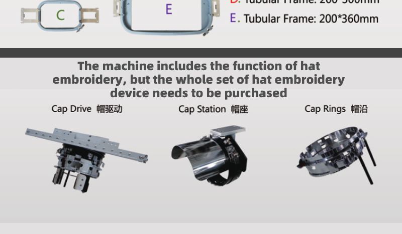 Fully automatic single-head computerized embroidery machine for flat embroidery, hat embroidery, ready-to-wear embroidery, private customization, commercial computerized embroidery detail image 12