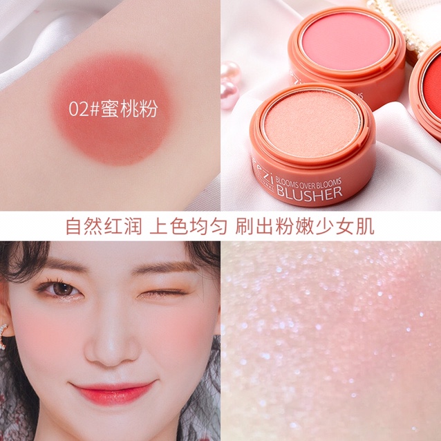 Liz 5287 Little Bell Pink Mushroom Head blush Highlights nude makeup for a natural blush toning finish Specification drawing