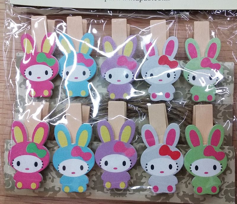 木夹子 可爱彩色夹子 照片墙夹子创意礼品细节图