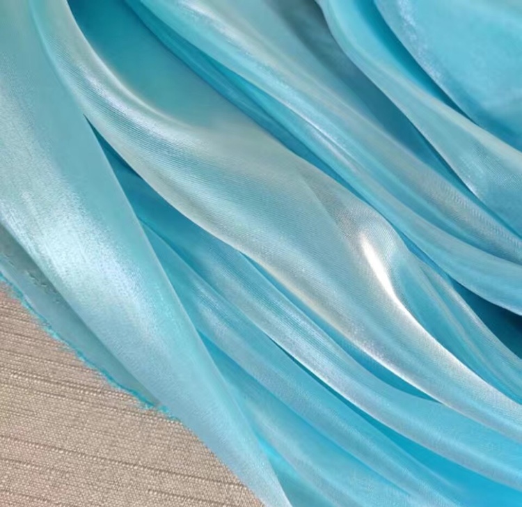 水晶海岛缎大袖衫襦裙面料 裙边衣缘袖口花边面料 琉璃纱汉服古风裙纱