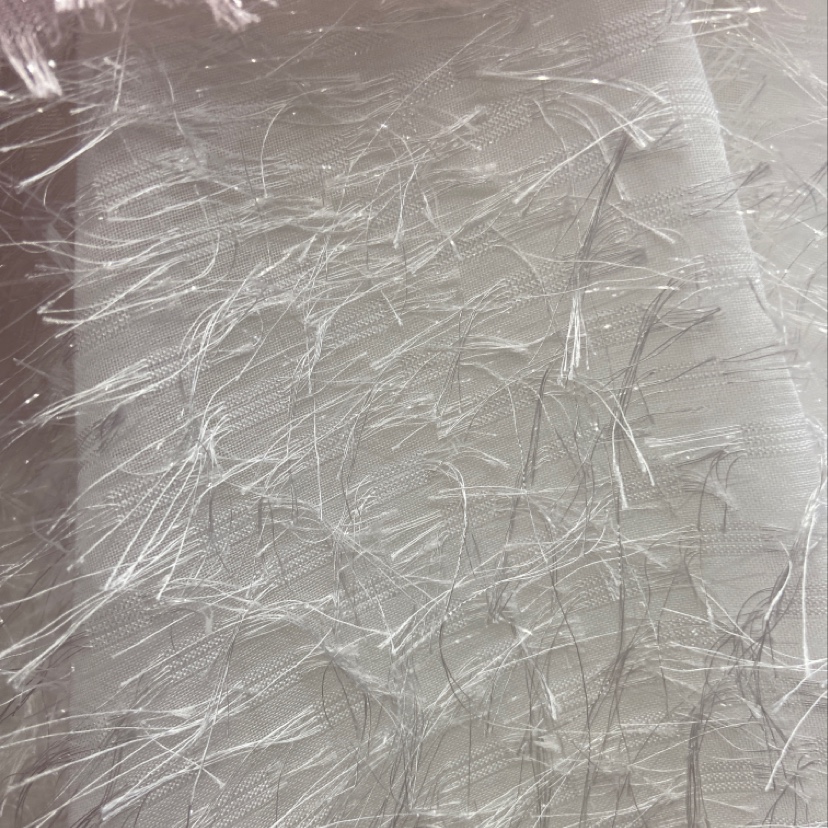 White bright silk short wool fabric for decorative items, handicrafts, clothing and accessories details Picture