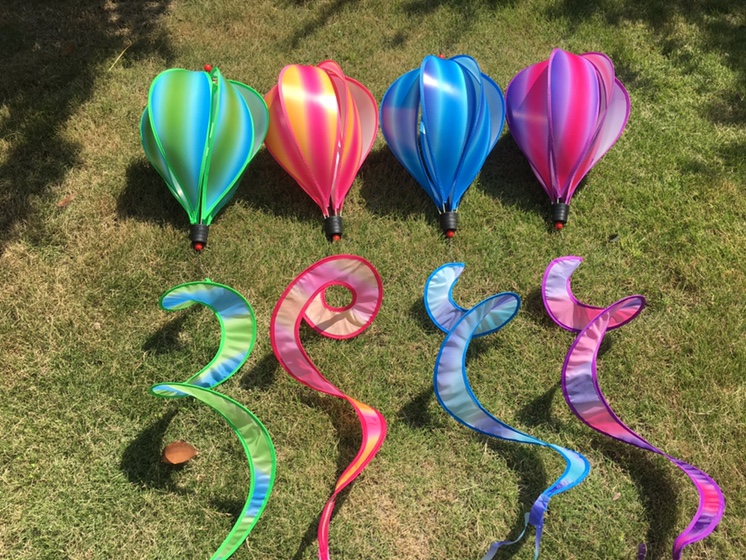 户外热气球吊饰风转热气球彩虹风车七彩楼盘园林装饰热气球彩虹细节图