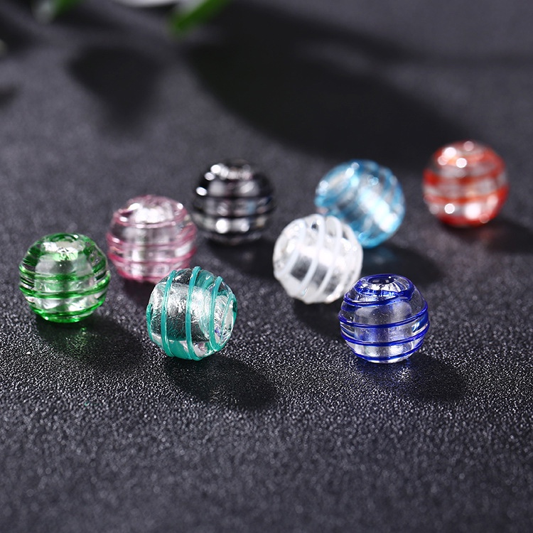 Estilo japonés hoja de plata alrededor de seda artesanal bouraja bead 12mm diy bouraja ornamentos fábrica de perlas al por mayor