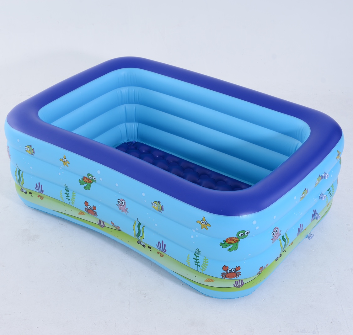 义乌好货 盈泰厂家大型家庭充气游泳池超大号成人戏水池户外钓鱼池沙池四环印花水池180cm/1316