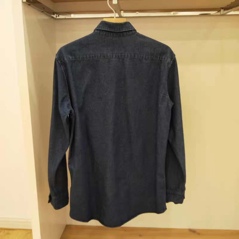European and American Clothing God Men's Washed long-sleeved denim Shirt 419016 Specification image