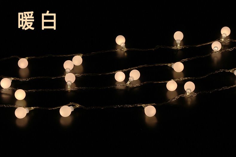 led彩灯圆球灯串圣诞装饰彩灯满天星房间布置串灯电池灯详情图1