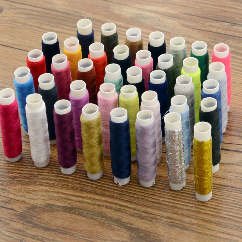 厂家直销   50色402缝纫线家用缝纫机手缝线 批发缝纫线详情图3