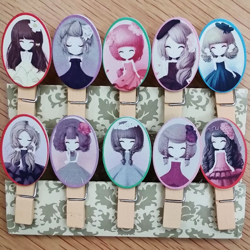 木夹子 可爱彩色夹子 照片墙夹子创意礼品详情图9