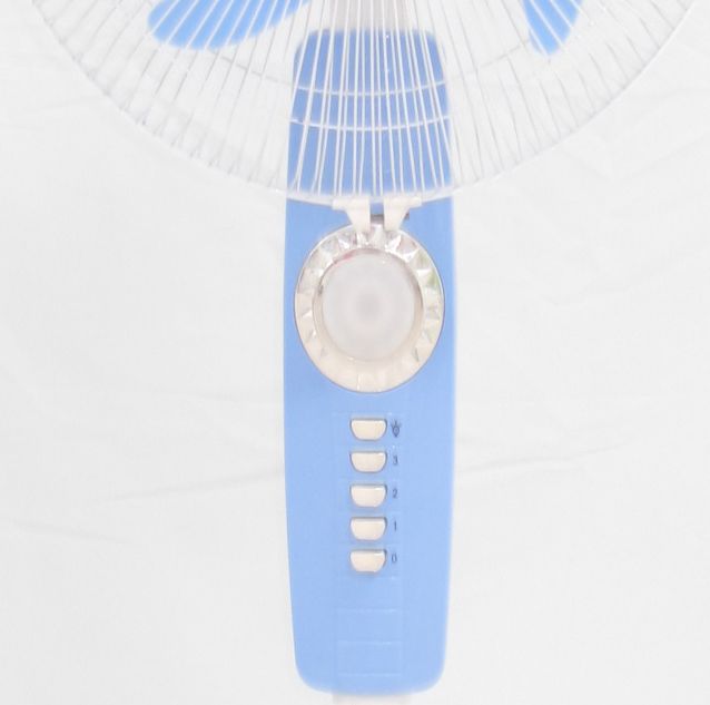 Solar charging fan with LED lamp AC/DC three 12V floor fan outlet 16 inch fan details Picture