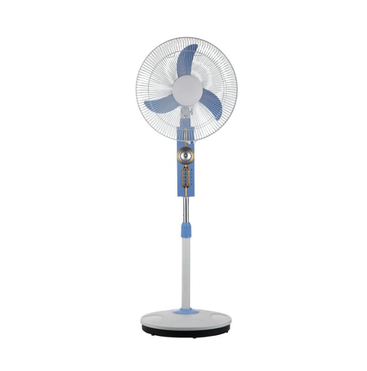 Solar DC floor fan 12V charging fan carries LED lamp emergency fan full figure