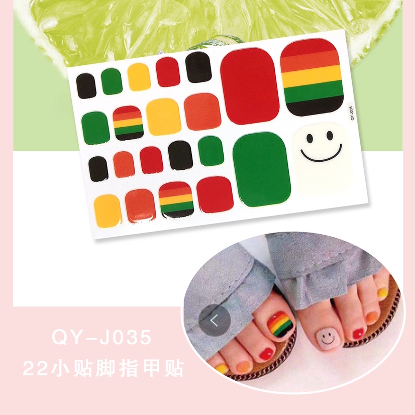 卡通成品脚指甲贴纸防水可爱小清新脚贴片脚趾美甲贴纸产品图