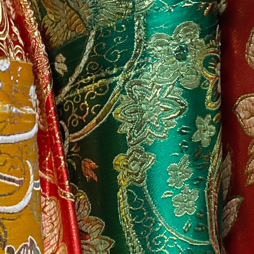 Green Refined Brocade Fabric Craft Decoration Gift Wrapping Cloth Clothing Specification drawing